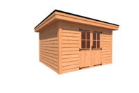 Tuinhuis plat dak 400 x 350cm Tuinhuis plat dak 400 x 350cm