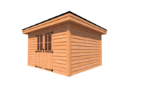 Tuinhuis plat dak 400 x 350cm Tuinhuis plat dak 400 x 350cm