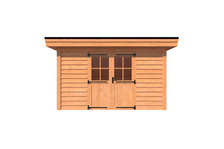 Tuinhuis plat dak 400 x 400cm