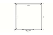Tuinhuis plat dak 400 x 400cm