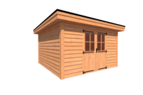 Tuinhuis plat dak 400 x 400cm