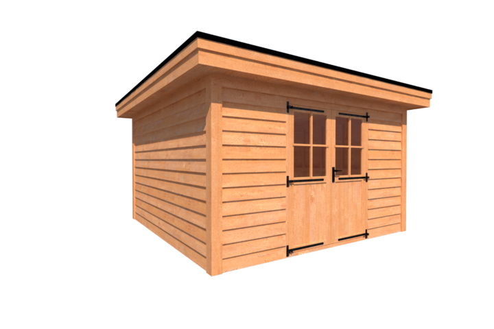 Tuinhuis plat dak 400 x 400cm