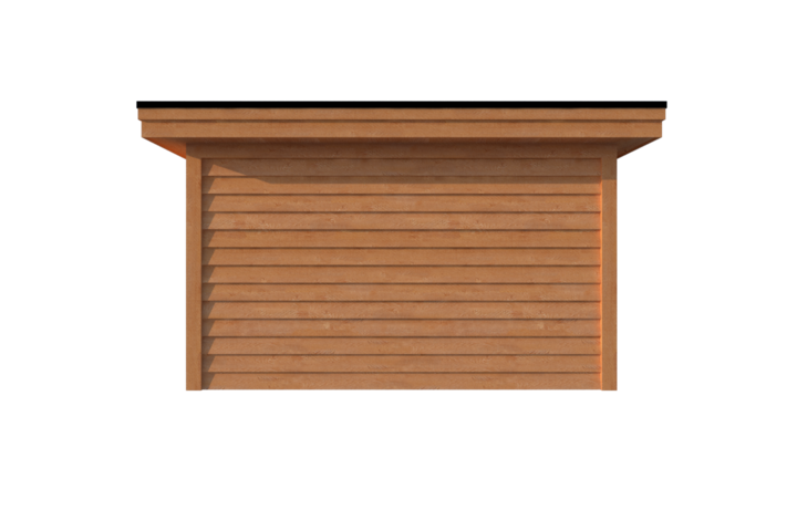 Tuinhuis plat dak 400 x 400cm