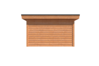 Tuinhuis plat dak 400 x 400cm