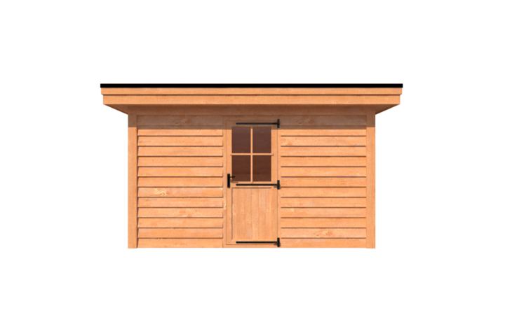 Tuinhuis plat dak 400 x 400cm