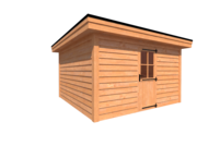 Tuinhuis plat dak 400 x 400cm