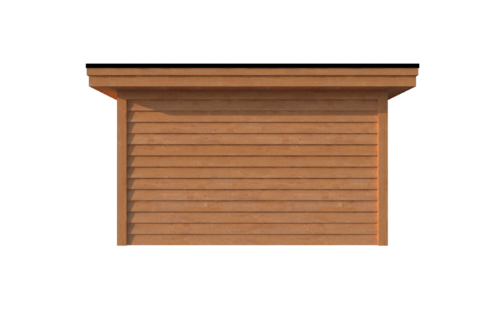 Tuinhuis plat dak 400 x 400cm