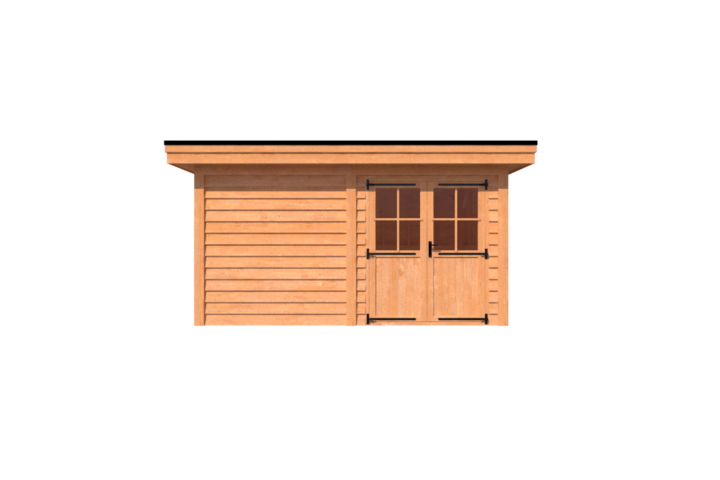 Tuinhuis plat dak 450 x 250cm