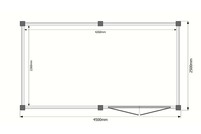 Tuinhuis plat dak 450 x 250cm