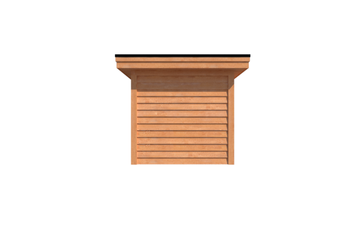 Tuinhuis plat dak 450 x 250cm