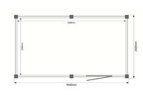 Tuinhuis plat dak 450 x 250cm Tuinhuis plat dak 450 x 250cm
