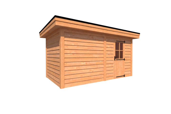 Tuinhuis plat dak 450 x 250cm Tuinhuis plat dak 450 x 250cm