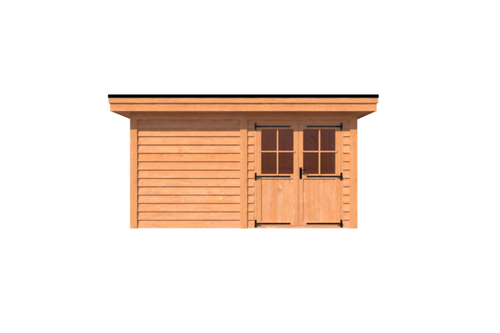 Tuinhuis plat dak 450 x 300cm