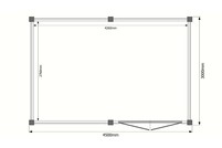 Tuinhuis plat dak 450 x 300cm