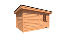 Tuinhuis plat dak 450 x 300cm