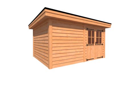 Tuinhuis plat dak 450 x 350cm