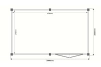 Tuinhuis plat dak 500 x 300cm Tuinhuis plat dak 500 x 300cm