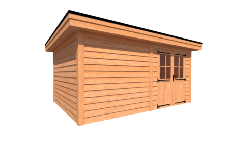 Tuinhuis plat dak 500 x 350cm Tuinhuis plat dak 500 x 350cm