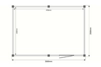 Tuinhuis plat dak 500 x 350cm