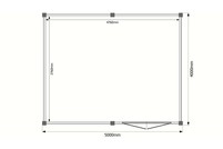 Tuinhuis plat dak 500 x 400cm