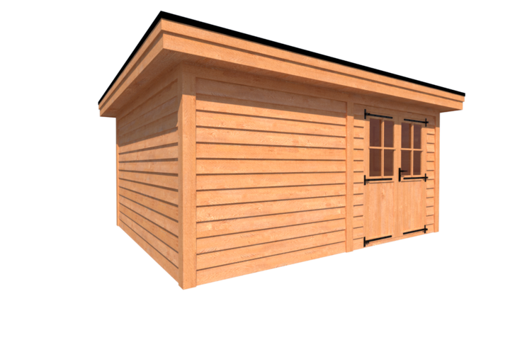 Tuinhuis plat dak 500 x 400cm