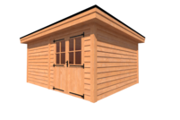 Tuinhuis plat dak 500 x 400cm