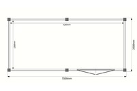 Tuinhuis plat dak 550 x 250cm