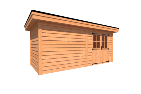 Tuinhuis plat dak 550 x 250cm