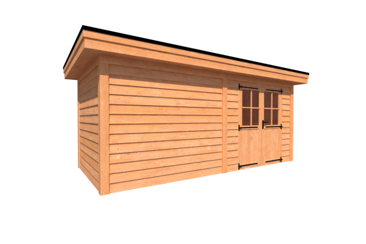 Tuinhuis plat dak 550 x 250cm