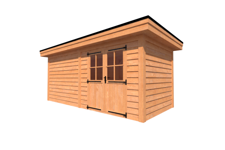 Tuinhuis plat dak 550 x 250cm