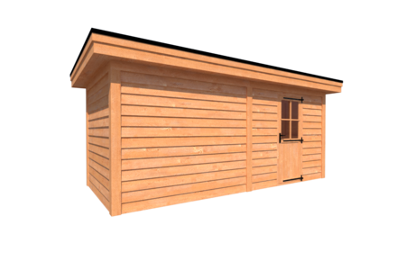 Tuinhuis plat dak 550 x 250cm