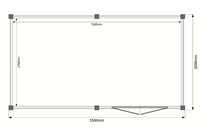 Tuinhuis plat dak 550 x 300cm Tuinhuis plat dak 550 x 300cm