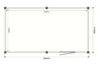 Tuinhuis plat dak 550 x 300cm Tuinhuis plat dak 550 x 300cm