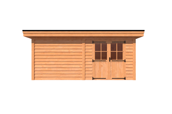 Tuinhuis plat dak 550 x 400cm Tuinhuis plat dak 550 x 400cm