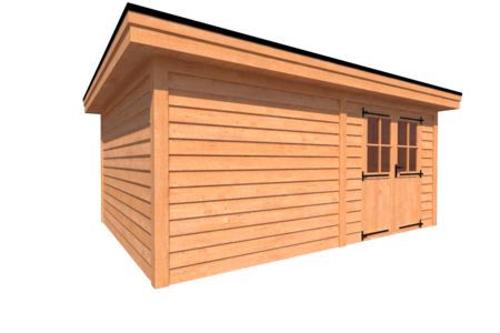 Tuinhuis plat dak 550 x 400cm Tuinhuis plat dak 550 x 400cm
