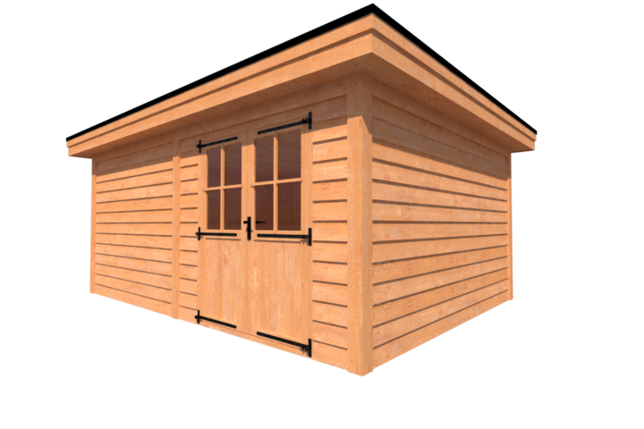 Tuinhuis plat dak 550 x 400cm Tuinhuis plat dak 550 x 400cm