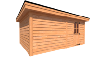 Tuinhuis plat dak 550 x 400cm