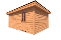 Tuinhuis plat dak 550 x 400cm