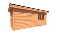 Tuinhuis plat dak 600 x 250cm Tuinhuis plat dak 600 x 250cm