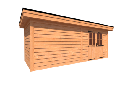 Tuinhuis plat dak 600 x 250cm