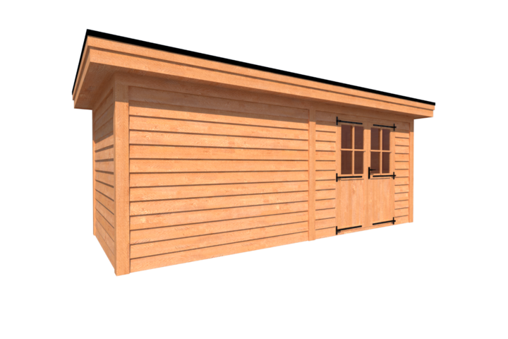 Tuinhuis plat dak 600 x 250cm Tuinhuis plat dak 600 x 250cm