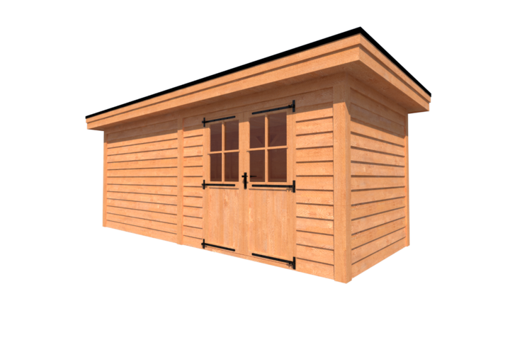 Tuinhuis plat dak 600 x 250cm Tuinhuis plat dak 600 x 250cm