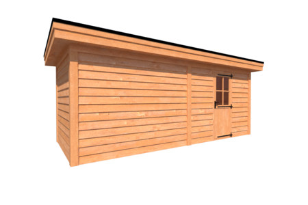 Tuinhuis plat dak 600 x 250cm Tuinhuis plat dak 600 x 250cm