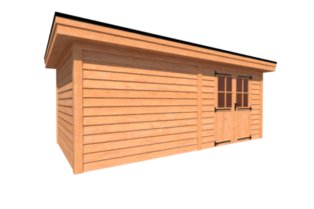 Tuinhuis plat dak 600 x 300cm