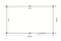 Tuinhuis plat dak 600 x 350cm