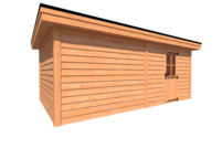 Tuinhuis plat dak 600 x 350cm