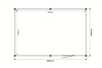 Tuinhuis plat dak 600 x 400cm Tuinhuis plat dak 600 x 400cm