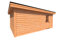 Tuinhuis plat dak 600 x 400cm Tuinhuis plat dak 600 x 400cm