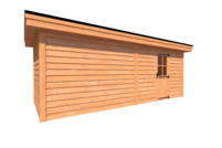 Tuinhuis plat dak 650 x 250cm