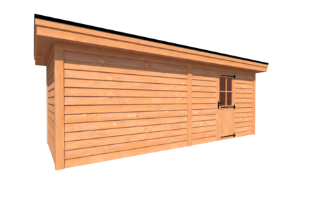 Tuinhuis plat dak 650 x 250cm